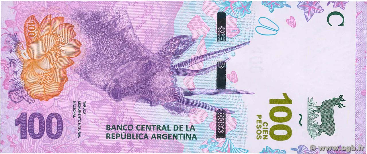 100 Pesos ARGENTINE  2018 P.New NEUF