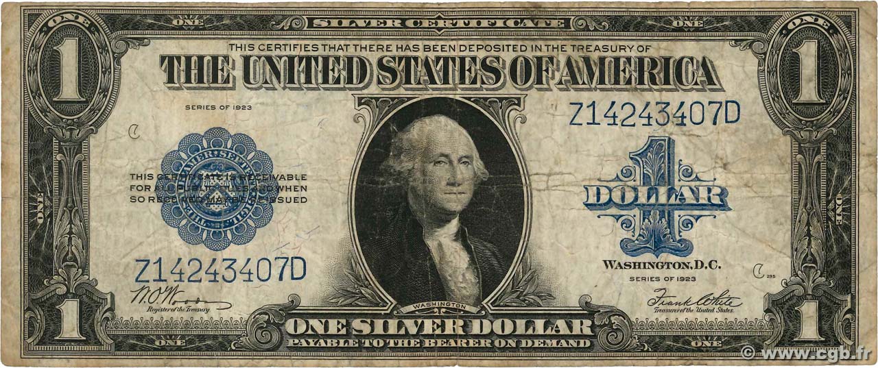 1 Dollar ÉTATS-UNIS D AMÉRIQUE  1923 P.342 B