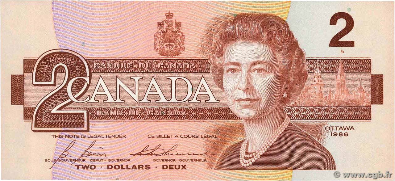 2 Dollars CANADA  1986 P.094c NEUF