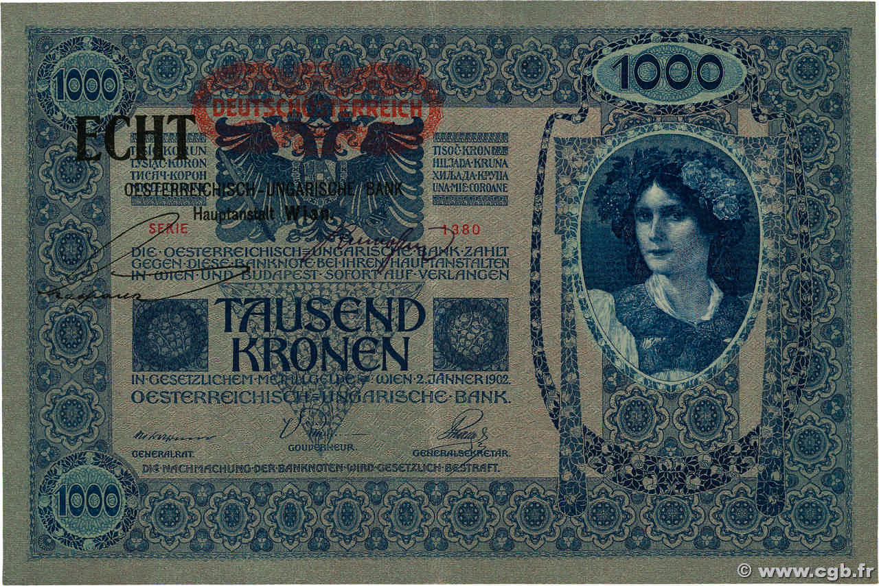 1000 Kronen AUTRICHE  1919 P.058 pr.SUP