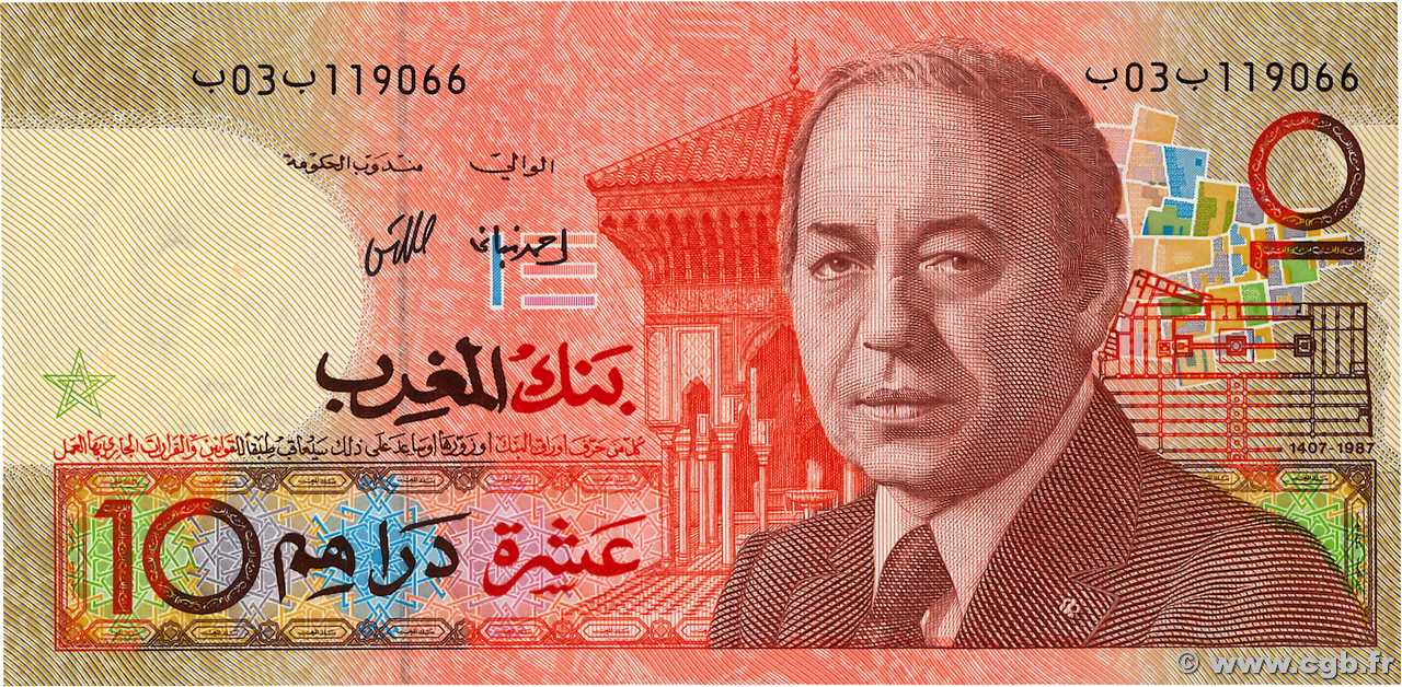 10 Dirhams MAROC  1987 P.60a NEUF