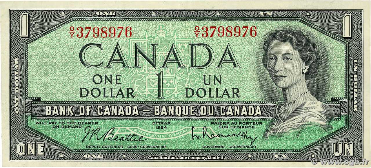 1 Dollar CANADA  1954 P.074b BB