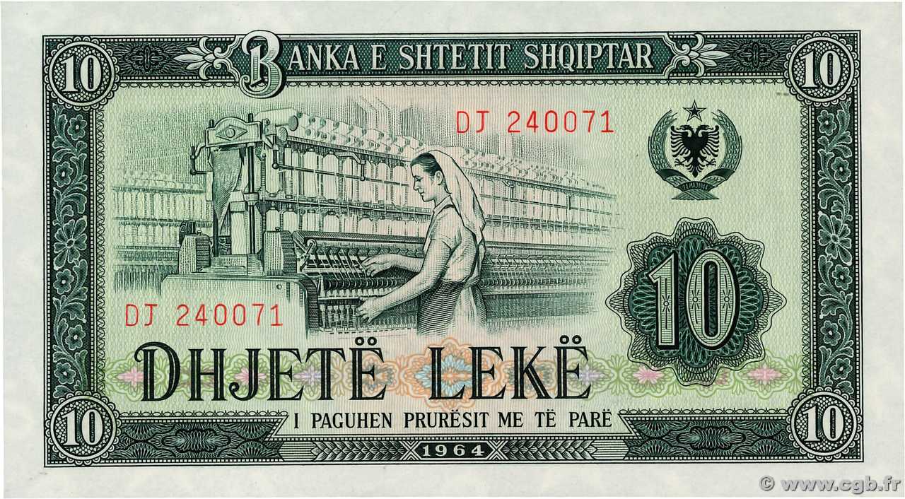 10 Lekë ALBANIE  1964 P.36a NEUF