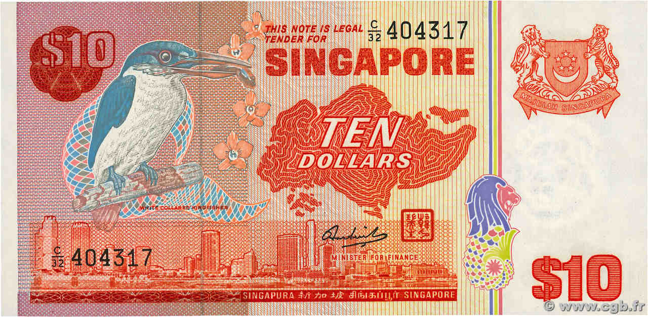 10 Dollars SINGAPOUR  1976 P.11b NEUF