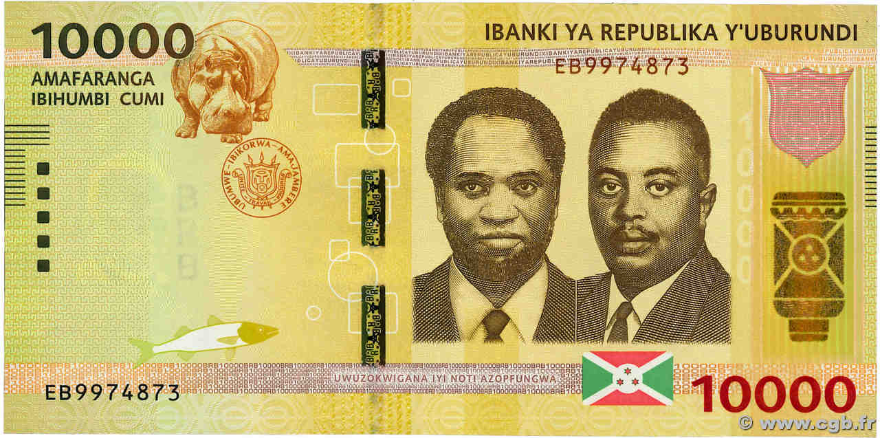 10000 Francs BURUNDI  2015 P.54 NEUF
