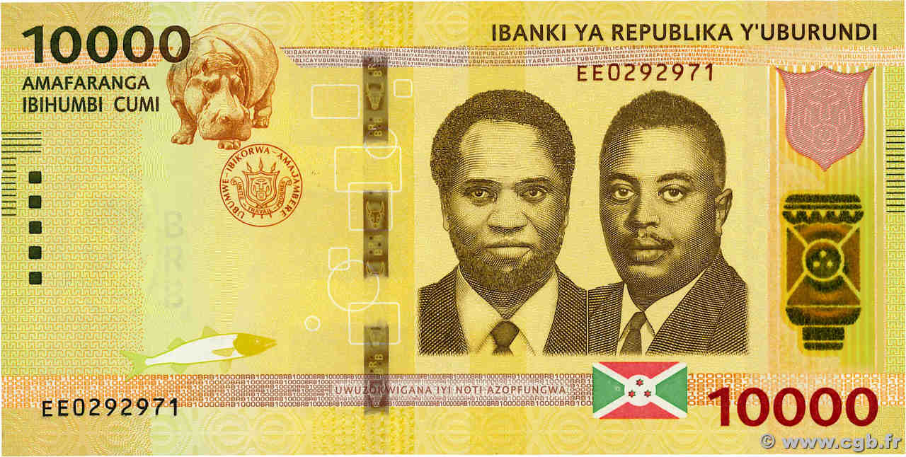10000 Francs BURUNDI  2018 P.54 UNC