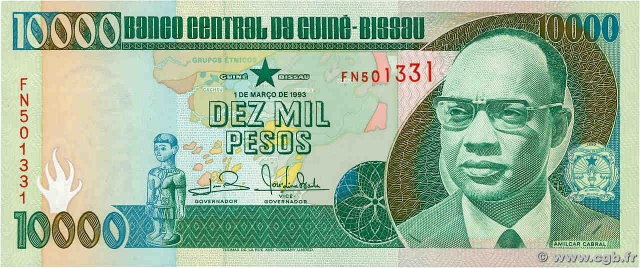 10000 Pesos GUINÉE BISSAU  1993 P.15b NEUF