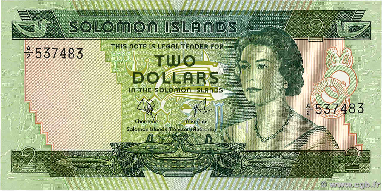 2 Dollars ISLAS SOLOMóN  1977 P.05a FDC