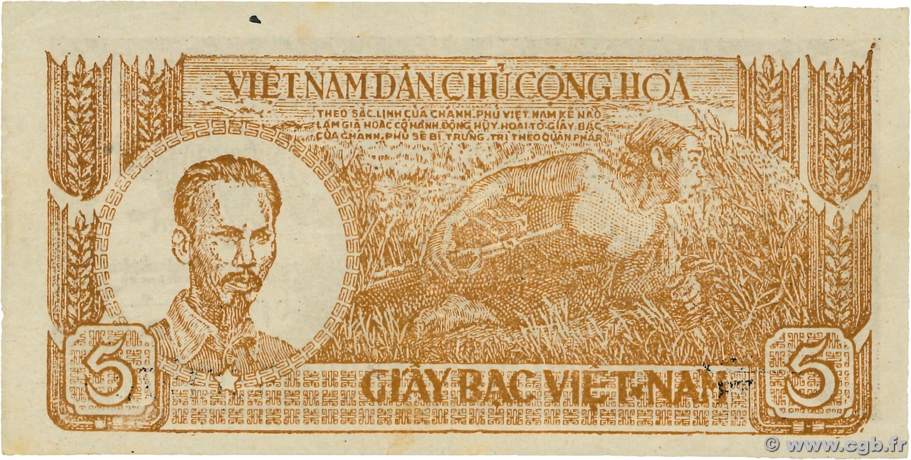 5 Dong VIET NAM   1948 P.017a TTB