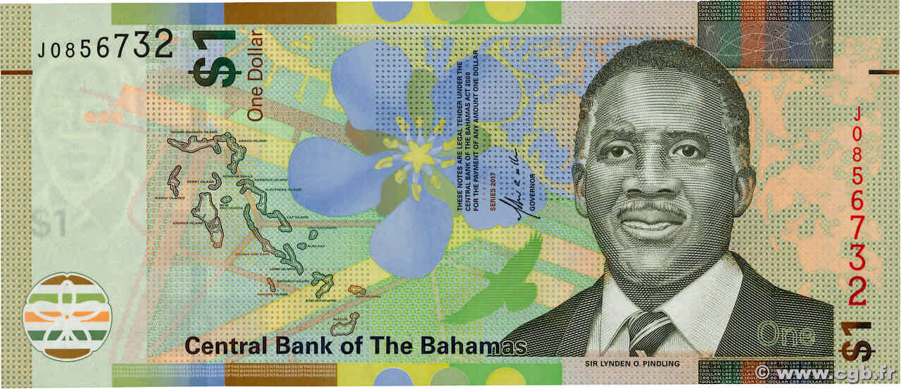 1 Dollar BAHAMAS  2017 P.77 FDC