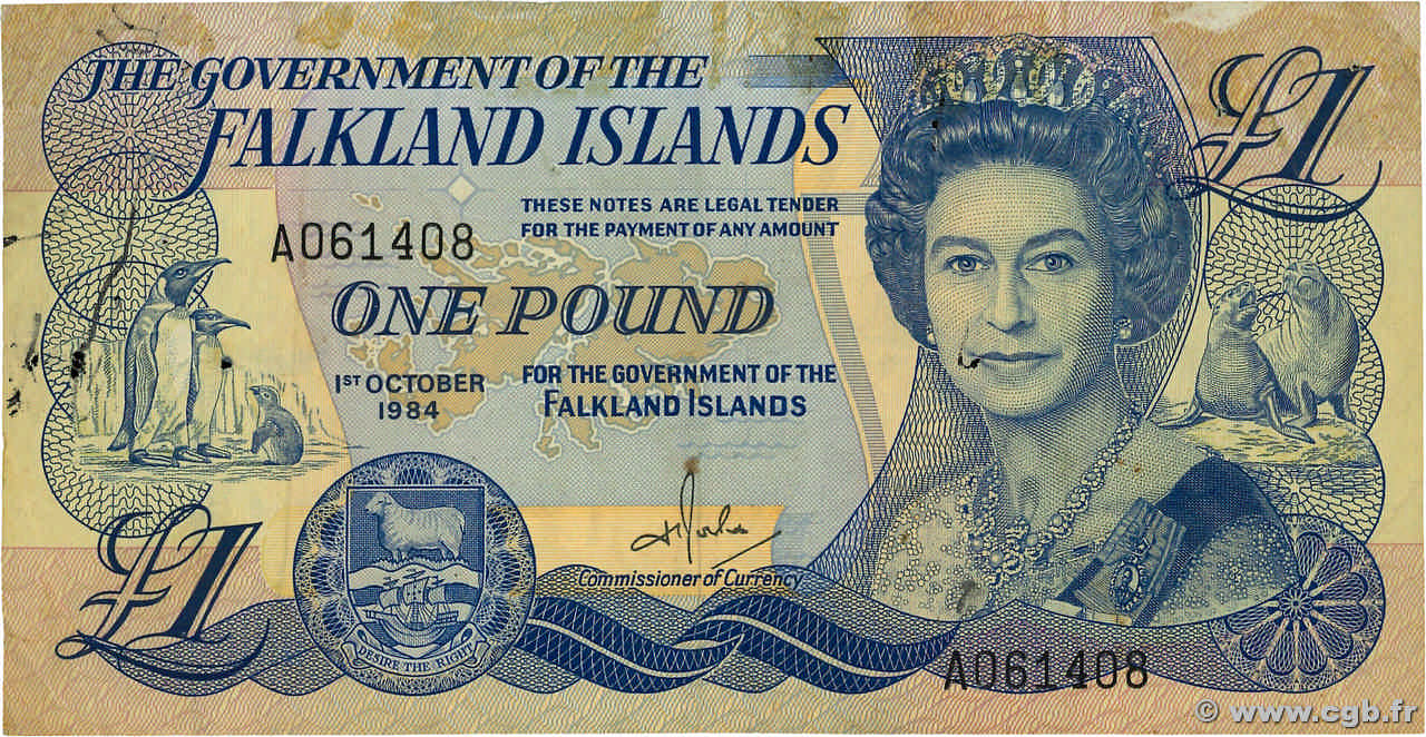 1 Pound ÎLES FALKLAND  1984 P.13a TB