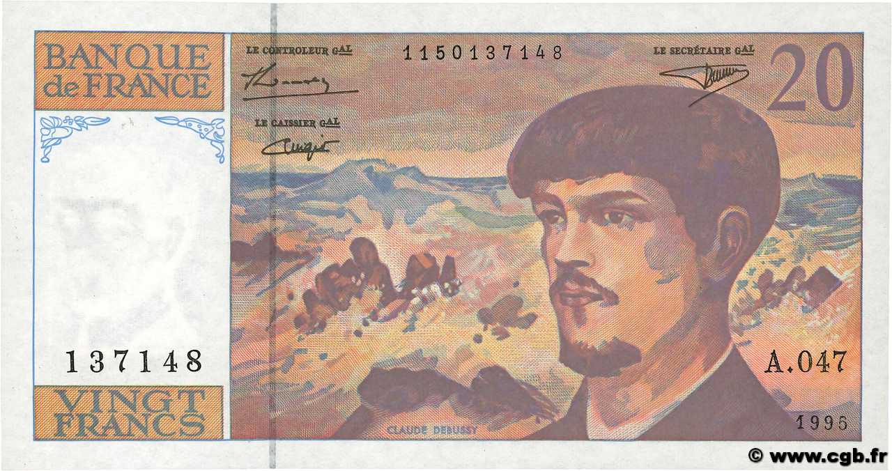 20 Francs DEBUSSY Modifié FRANCIA  1995 F.66ter.01A47 SC