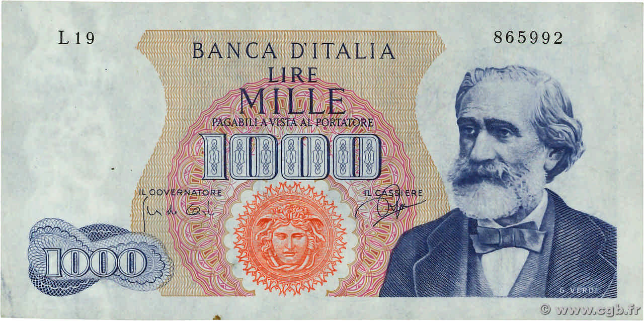 1000 Lire ITALIE  1963 P.096b TTB+