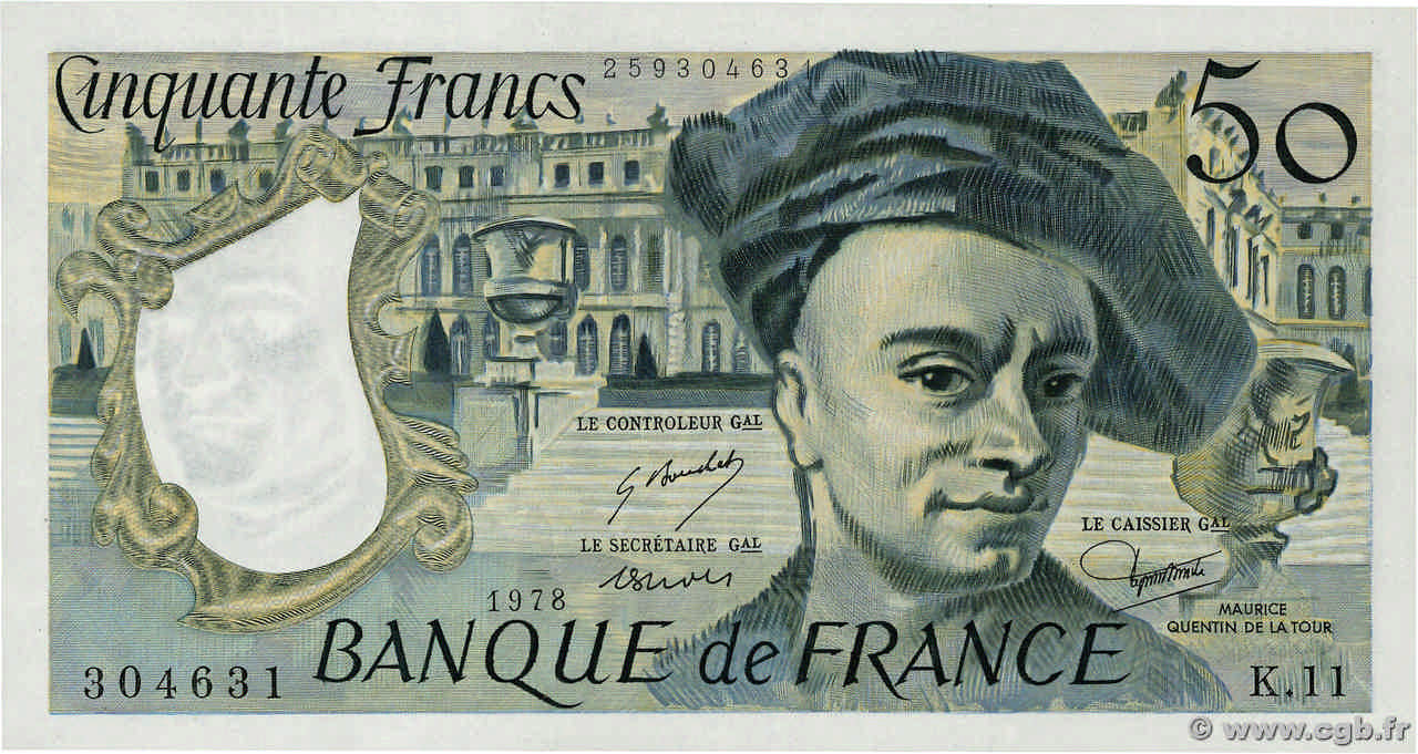 50 Francs QUENTIN DE LA TOUR FRANCE  1978 F.67.03 pr.NEUF