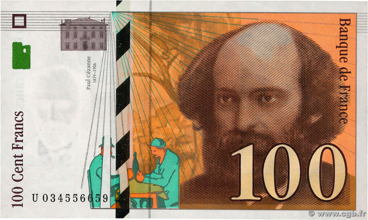 100 Francs CÉZANNE FRANCE  1997 F.74.01 SUP+