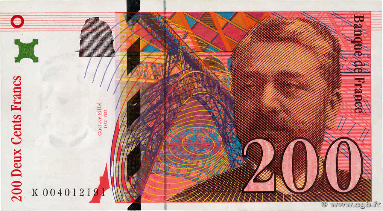 200 Francs EIFFEL FRANCE  1995 F.75.01 SUP