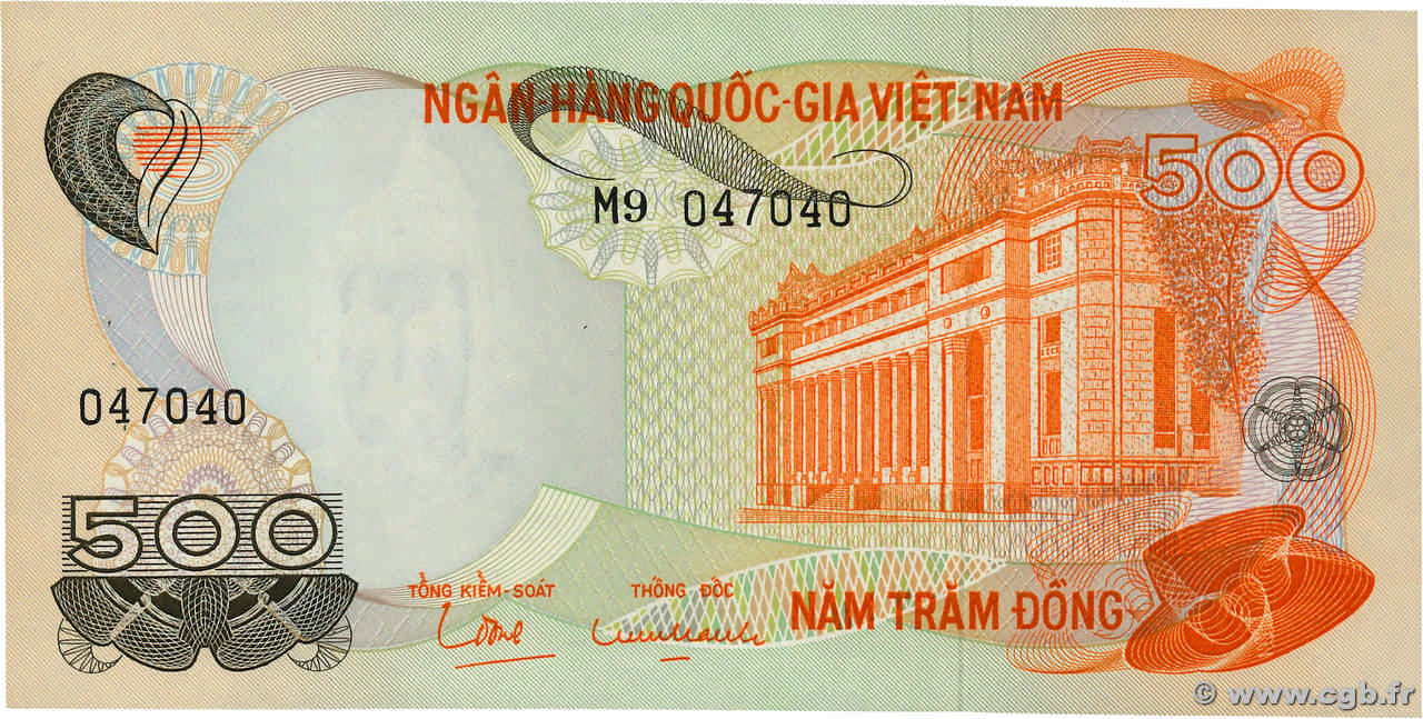 500 Dong VIETNAM DEL SUD  1970 P.28a SPL+