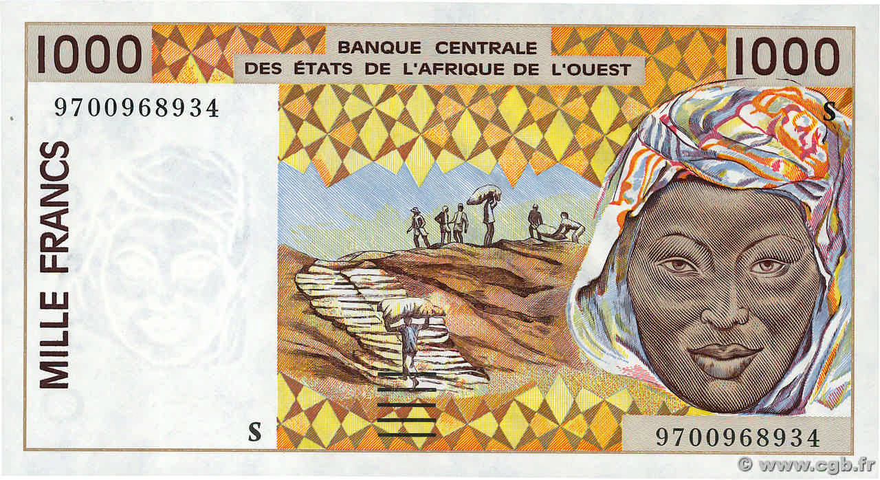 1000 Francs ÉTATS DE L AFRIQUE DE L OUEST  1997 P.911Sa NEUF