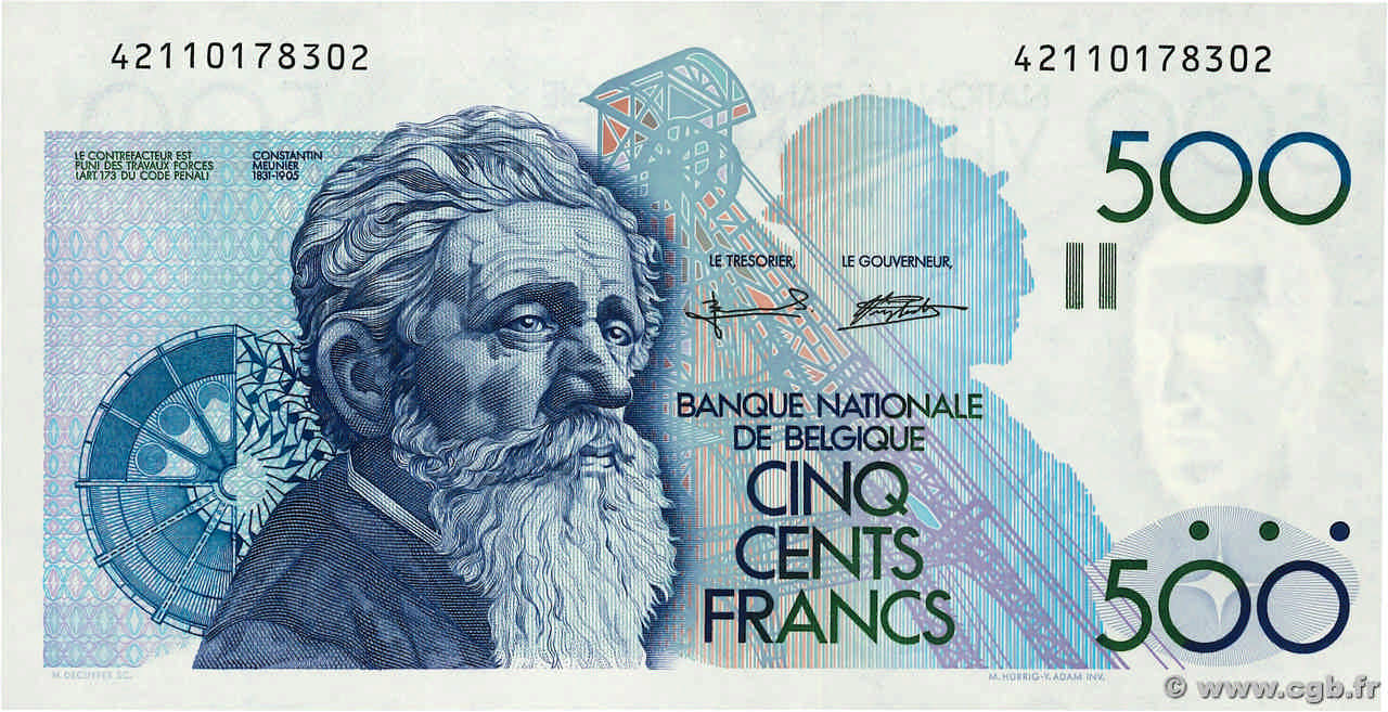 500 Francs BELGIQUE  1982 P.143a pr.NEUF