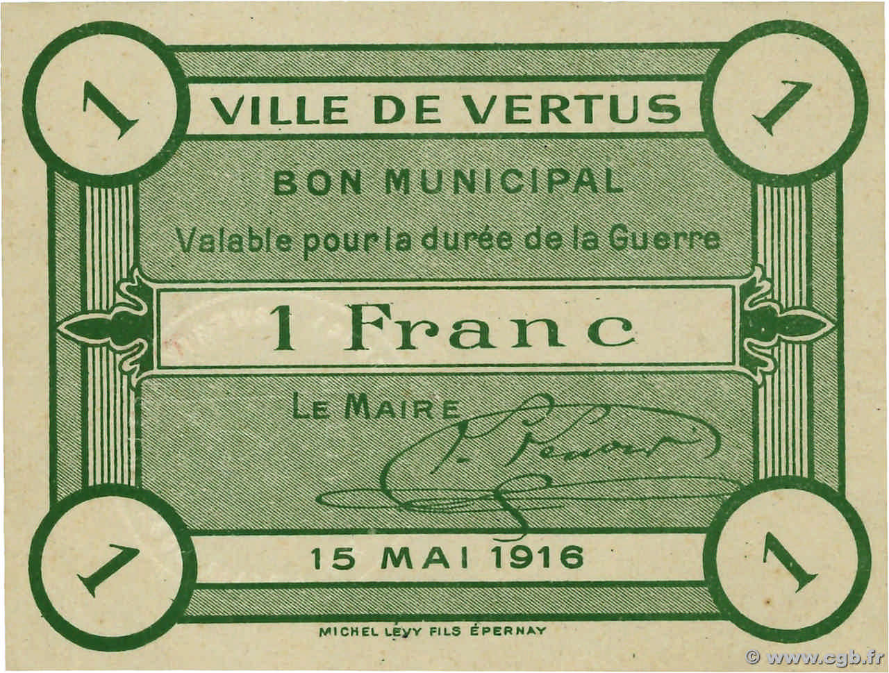 1 Franc FRANCE Regionalismus und verschiedenen Vertus 1916 JP.51-55 fST