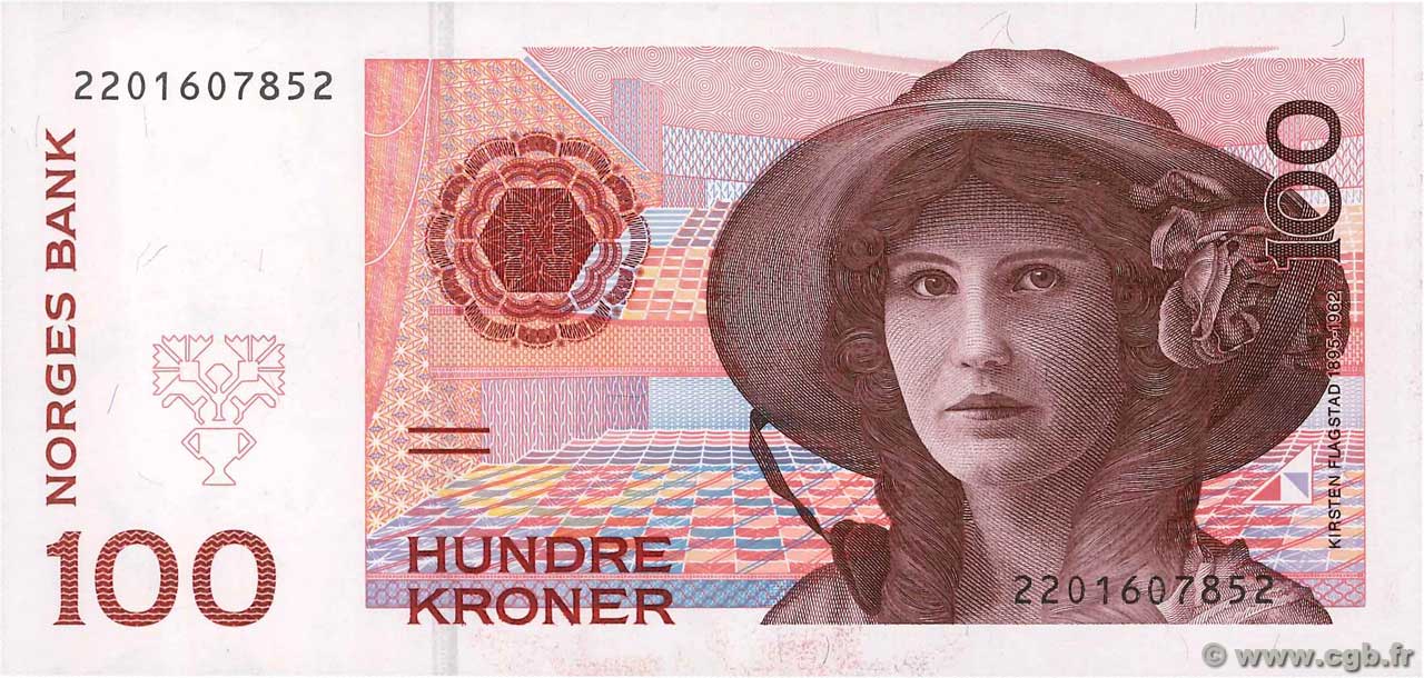 100 Kroner NORVÈGE  1995 P.47a UNC