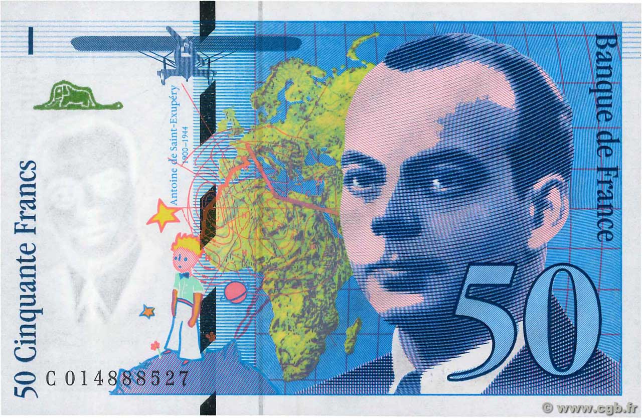 50 Francs SAINT-EXUPÉRY modifié FRANCE  1994 F.73.01a pr.NEUF