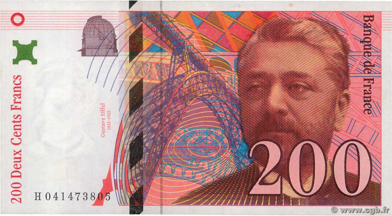 200 Francs EIFFEL FRANCE  1996 F.75.03a SUP