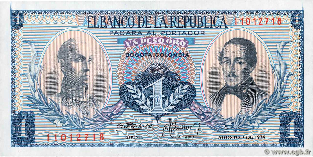 1 Peso Oro COLOMBIE  1974 P.404e NEUF