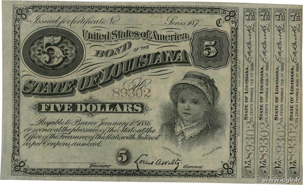 5 Dollars STATI UNITI D AMERICA  1878  FDC