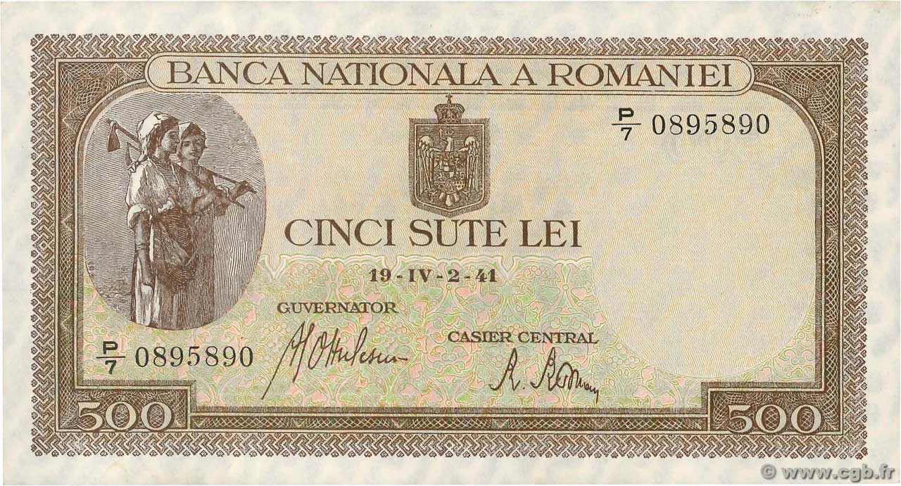 500 Lei ROMANIA  1941 P.051a UNC-