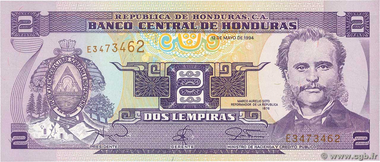 2 Lempiras HONDURAS  1994 P.072c UNC