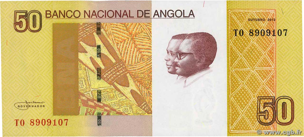 50 Kwanzas ANGOLA  2012 P.152 UNC-
