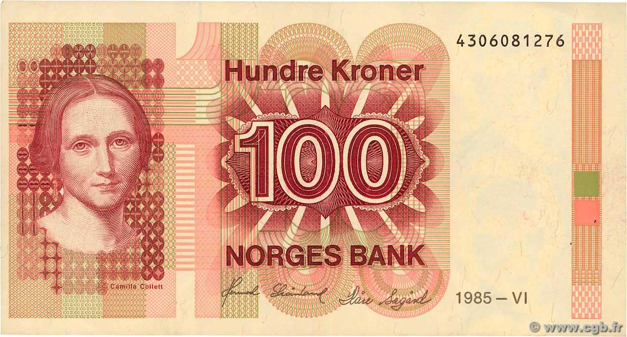 100 Kroner NORVÈGE  1985 P.43c TTB