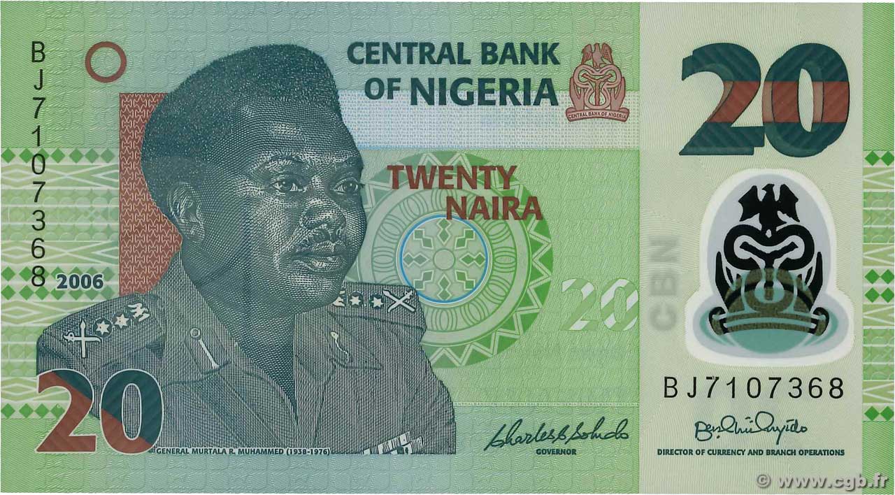 20 Naira NIGERIA  2006 P.34a FDC