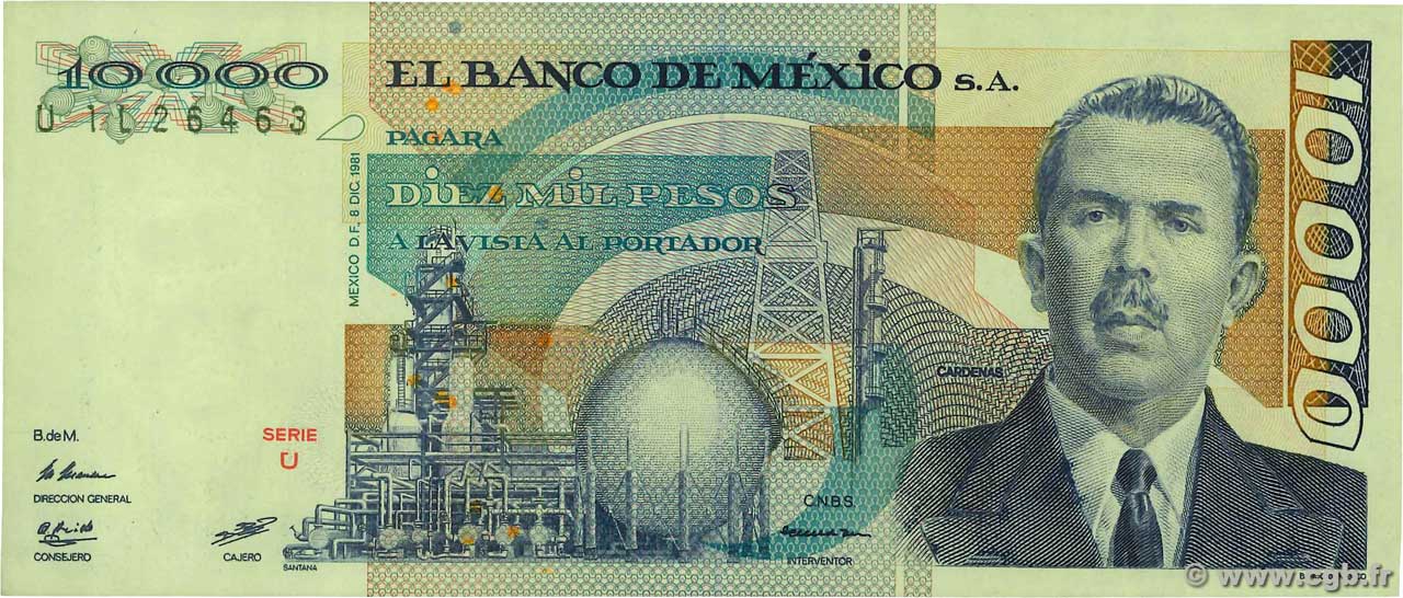 10000 Pesos  MEXIQUE  1981 P.078a pr.NEUF