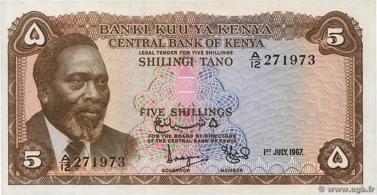 5 Shillings KENIA  1967 P.01b fST