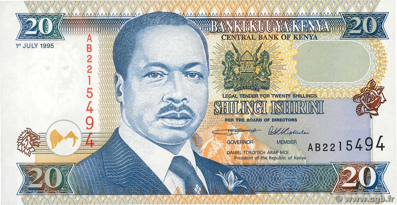 20 Shillings KENYA  1995 P.32 NEUF