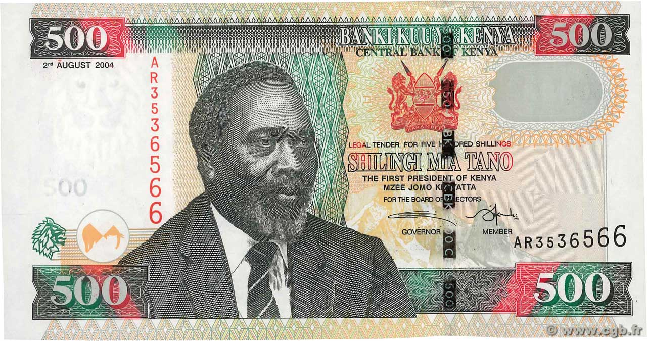 500 Shillings KENYA  2004 P.44a pr.NEUF