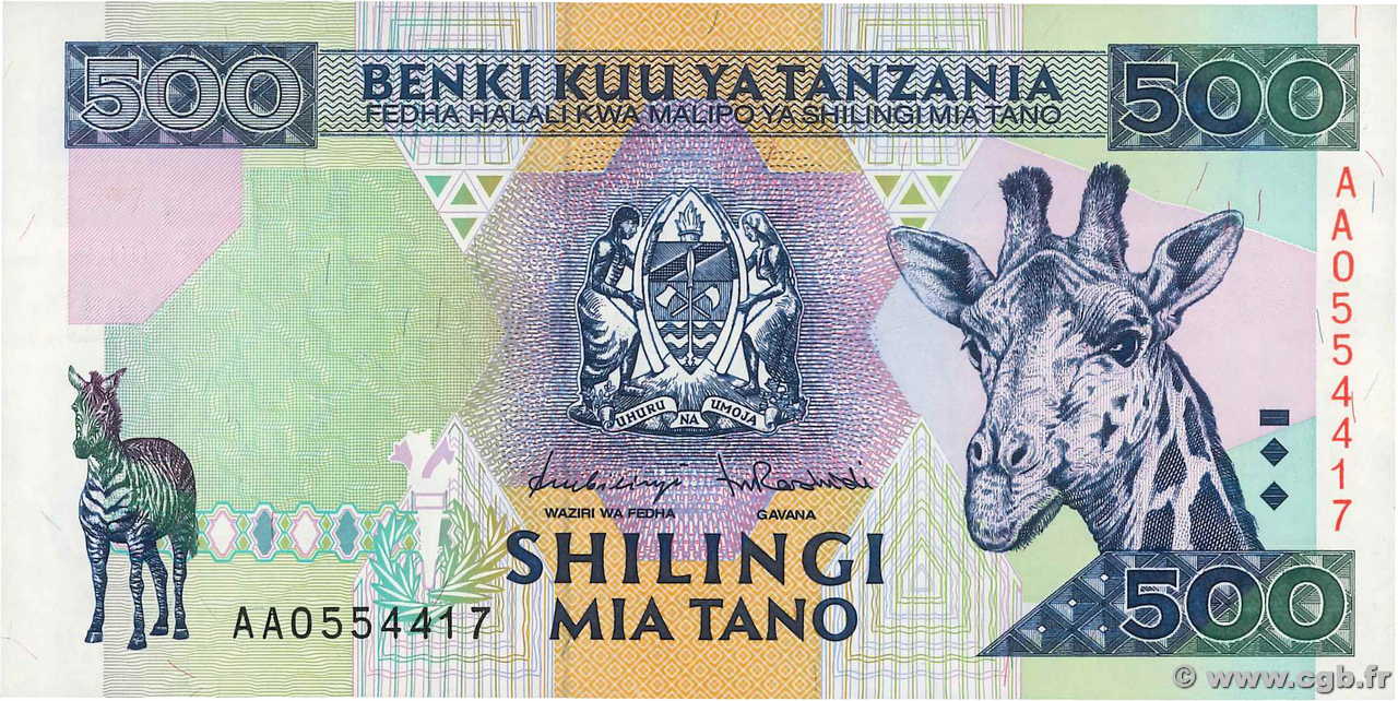 500 Shilingi TANSANIA  1997 P.30 fST