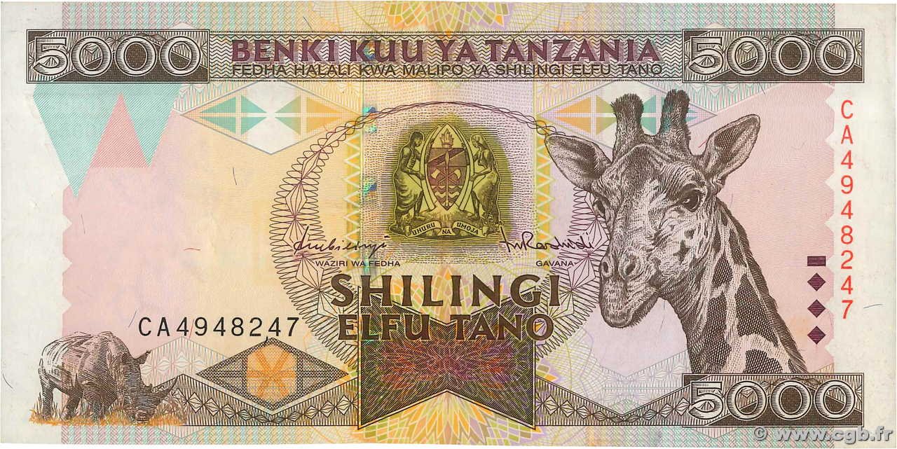 5000 Shillings TANSANIA  1997 P.32 SS