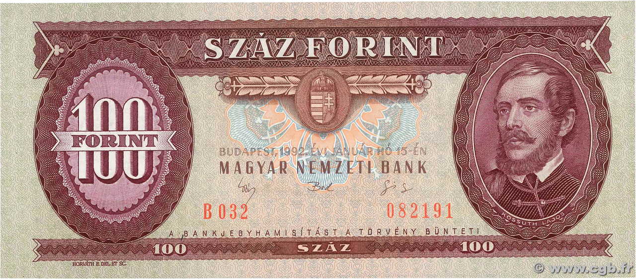 100 Forint UNGARN  1992 P.174a ST