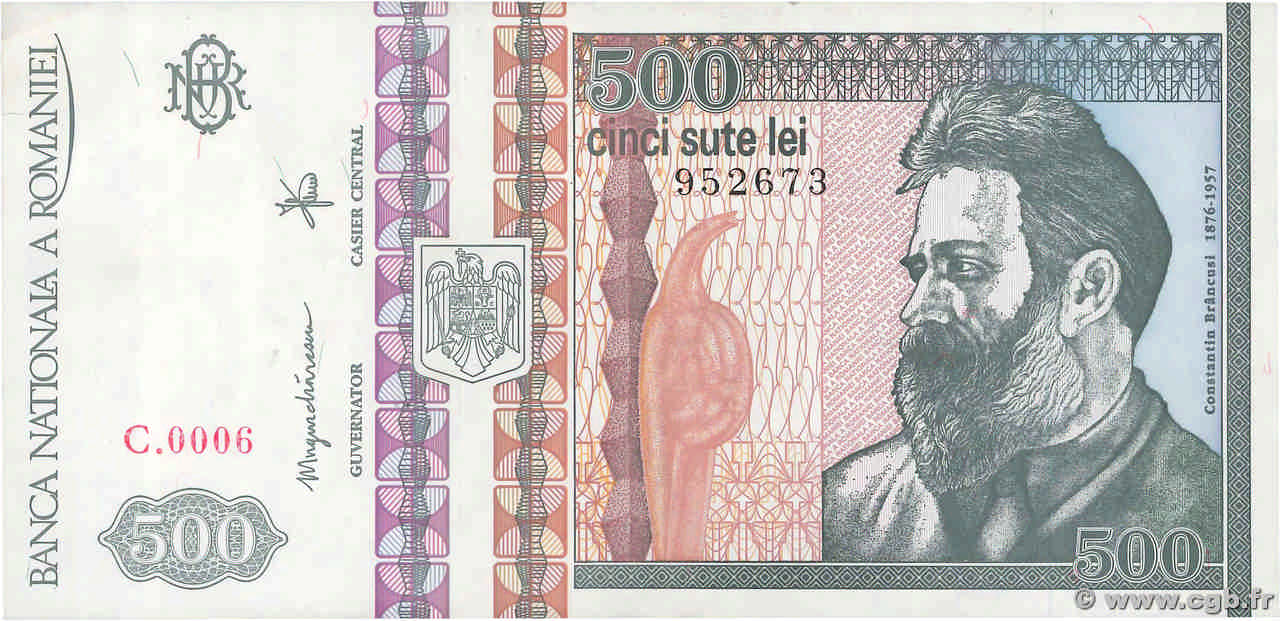 500 Lei ROMANIA  1992 P.101a BB
