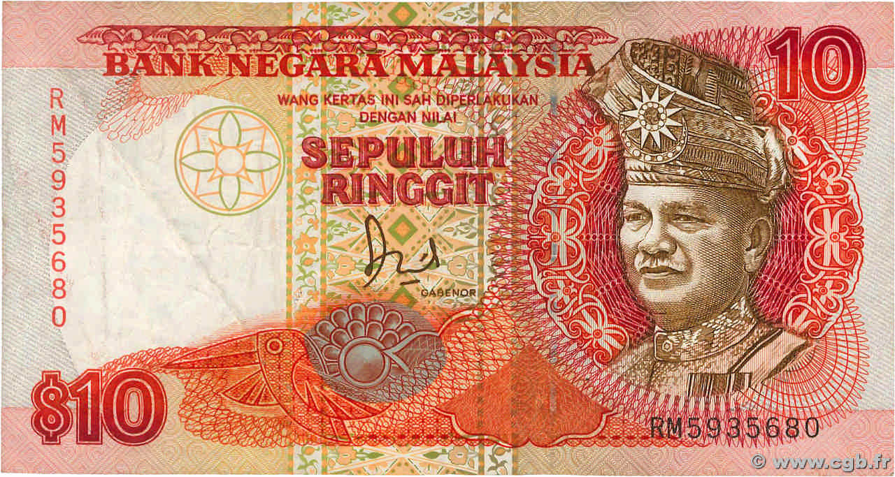 10 Ringitt MALAISIE  1989 P.29 TB
