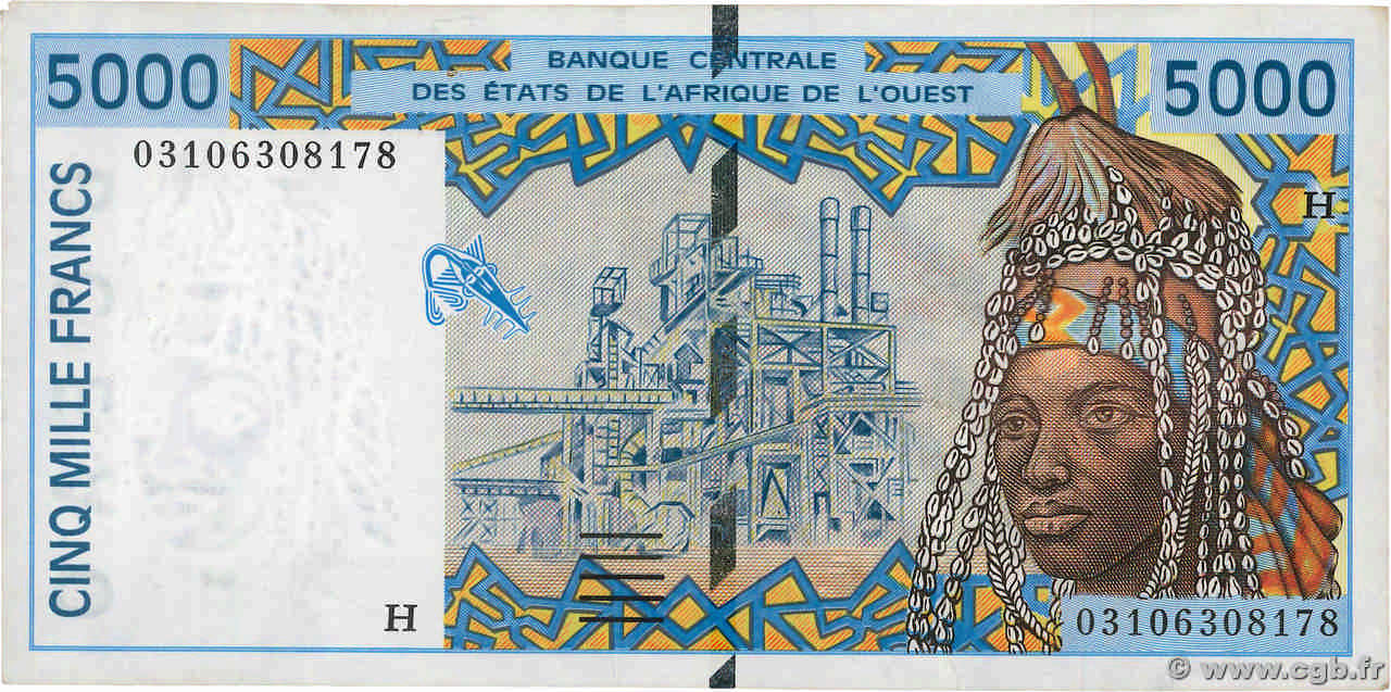 5000 Francs ÉTATS DE L AFRIQUE DE L OUEST  2003 P.613Hl SUP