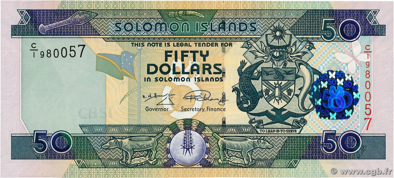 50 Dollars ÎLES SALOMON  2009 P.29 SPL