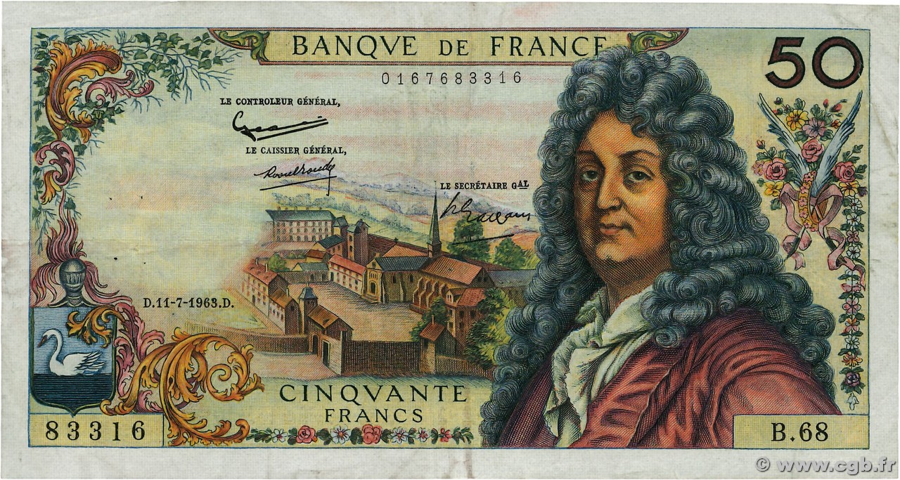 50 Francs RACINE FRANKREICH  1963 F.64.06 S