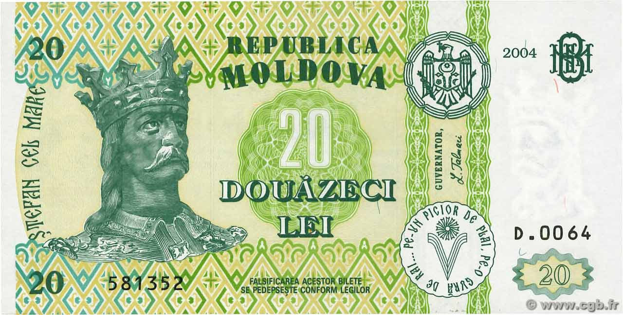 20 Lei MOLDAVIA  2004 P.13f FDC