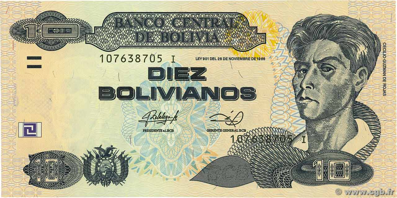 10 Bolivianos BOLIVIA  2013 P.238A UNC