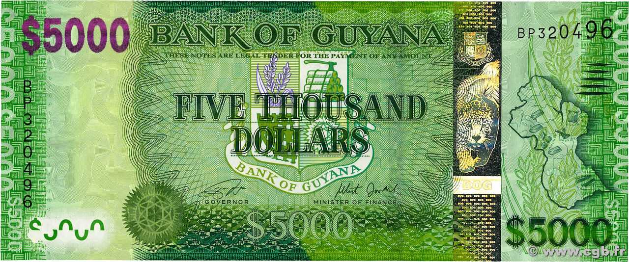 5000 Dollars GUYANA  2019 P.40 NEUF