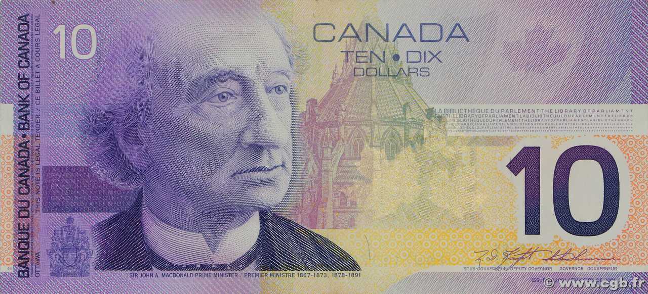 10 Dollars CANADA  2001 P.102b SPL+